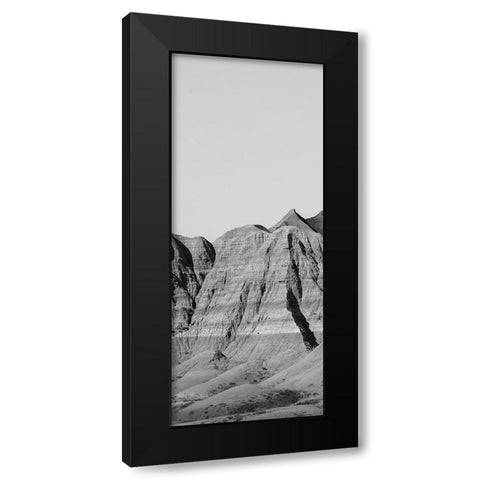 Badlands BW Panel II Black Modern Wood Framed Art Print by Larson, Nathan
