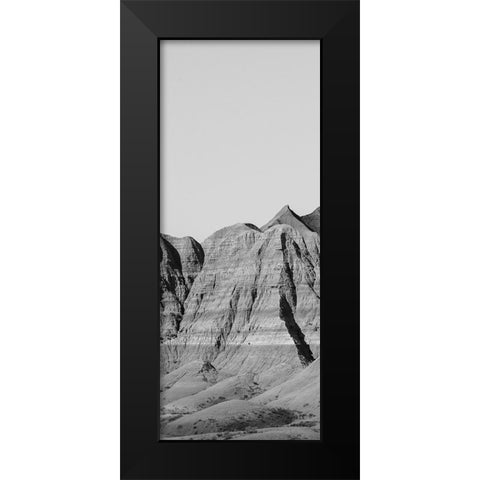 Badlands BW Panel II Black Modern Wood Framed Art Print by Larson, Nathan