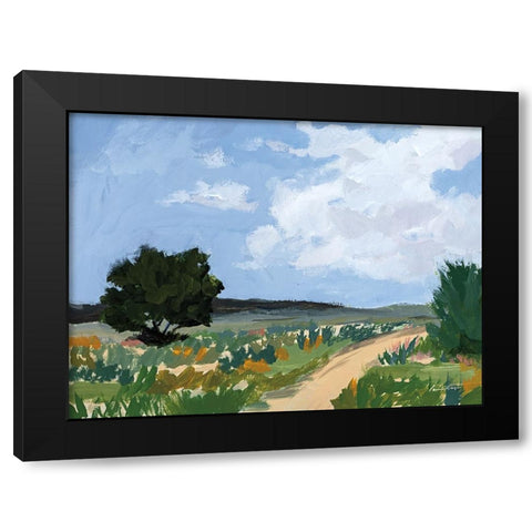 Spring Walk Black Modern Wood Framed Art Print with Double Matting by Munger, Pamela