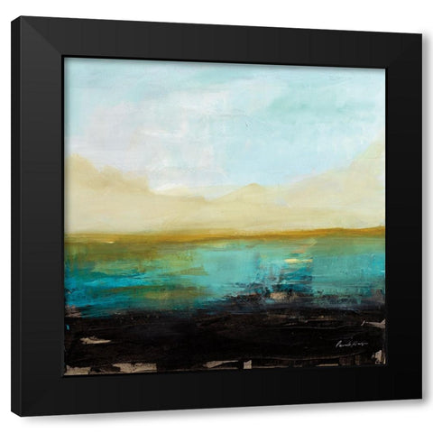 Landing Black Modern Wood Framed Art Print with Double Matting by Munger, Pamela