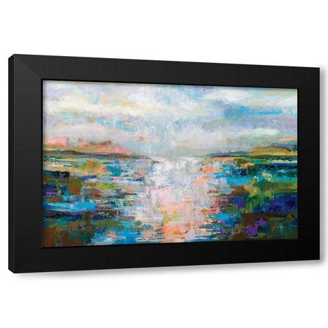 Calm Dawn Black Modern Wood Framed Art Print with Double Matting by Vertentes, Jeanette