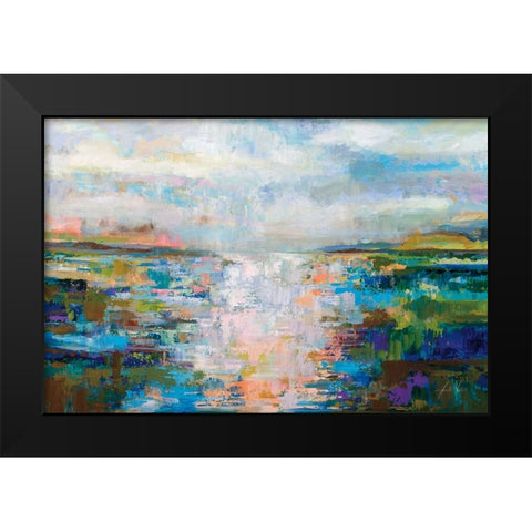 Calm Dawn Black Modern Wood Framed Art Print by Vertentes, Jeanette