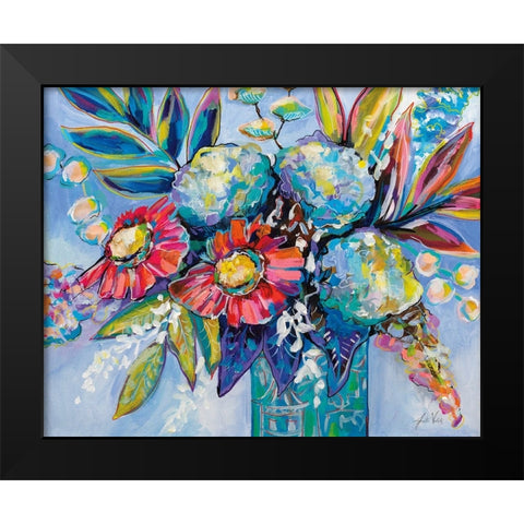 Easter Bouquet Black Modern Wood Framed Art Print by Vertentes, Jeanette