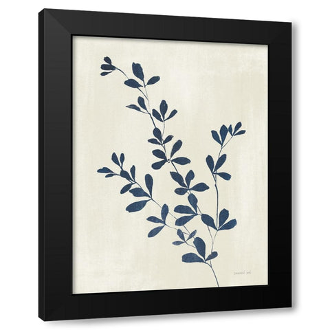 Simple Nature II Indigo Cream Black Modern Wood Framed Art Print by Nai, Danhui