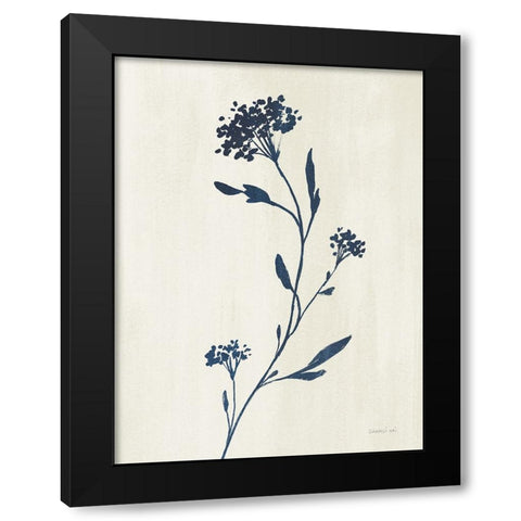 Simple Nature IV Indigo Cream Black Modern Wood Framed Art Print with Double Matting by Nai, Danhui