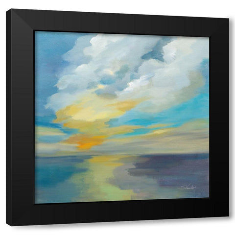 Pacific Light Black Modern Wood Framed Art Print by Vassileva, Silvia