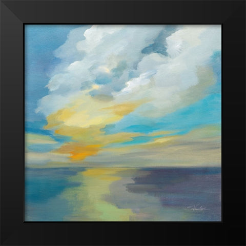 Pacific Light Black Modern Wood Framed Art Print by Vassileva, Silvia