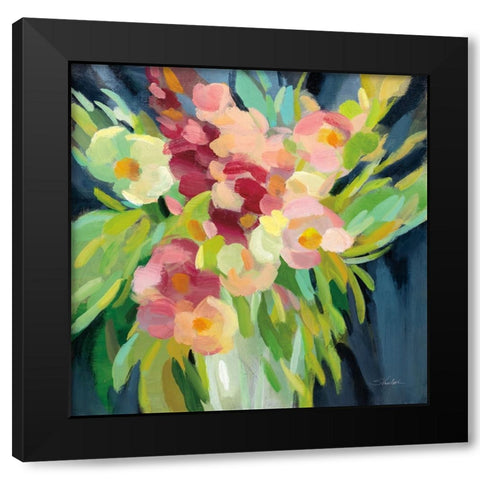 Spring Flowers in a Vase I Black Modern Wood Framed Art Print by Vassileva, Silvia