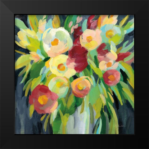 Spring Flowers in a Vase II Black Modern Wood Framed Art Print by Vassileva, Silvia