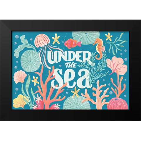 Under the Sea I Black Modern Wood Framed Art Print by Graham, Gia