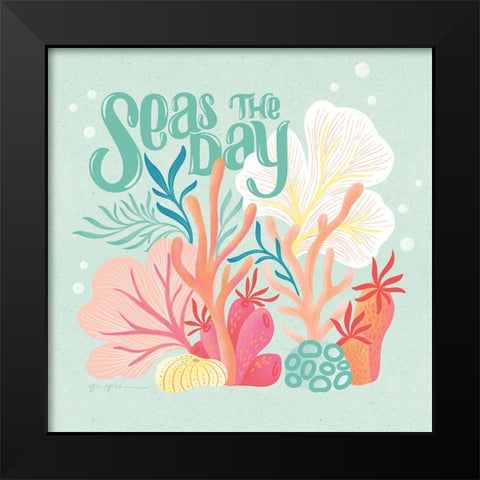 Under the Sea II Black Modern Wood Framed Art Print by Graham, Gia