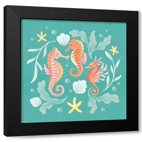 Under the Sea V Black Modern Wood Framed Art Print with Double Matting by Graham, Gia