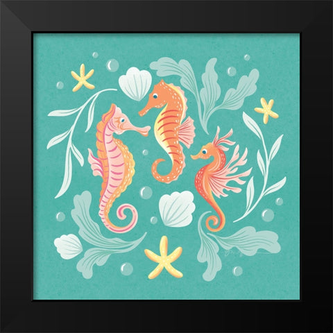 Under the Sea V Black Modern Wood Framed Art Print by Graham, Gia