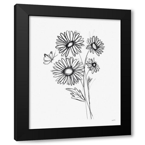 Among Wildflowers III Black Modern Wood Framed Art Print with Double Matting by York, Leah