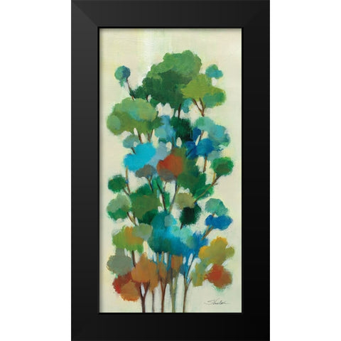 Green Branches I Black Modern Wood Framed Art Print by Vassileva, Silvia