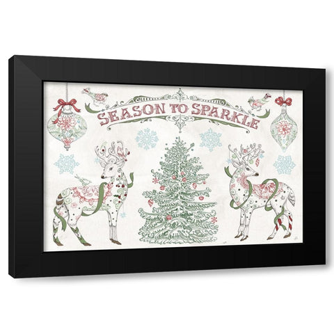 Christmas Season I Black Modern Wood Framed Art Print with Double Matting by Brissonnet, Daphne