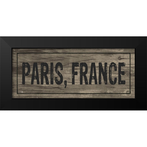 Destination Signs I Brown Black Modern Wood Framed Art Print by Studio, Pela