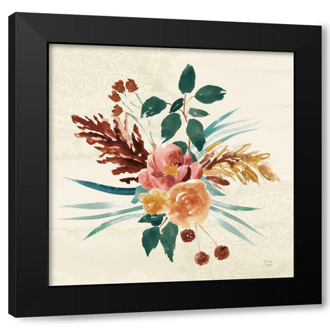 Autumnal Garden III Black Modern Wood Framed Art Print by June, Dina