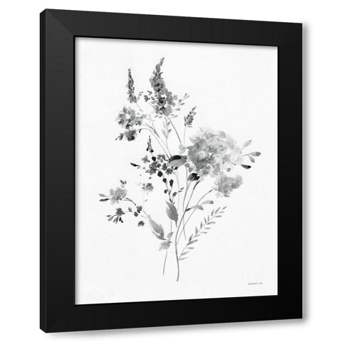 Artisan Florals I Black Modern Wood Framed Art Print by Nai, Danhui