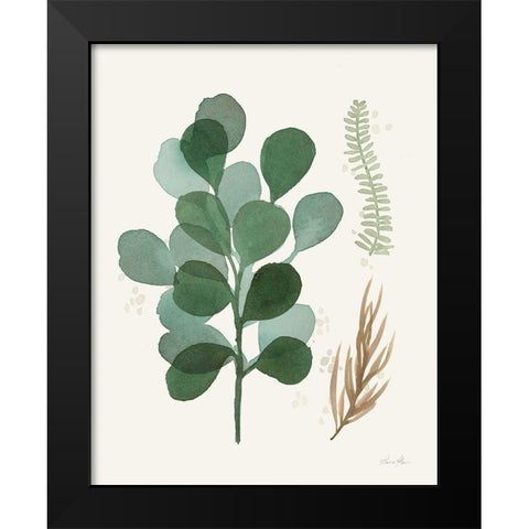 Leaf and Stem II Black Modern Wood Framed Art Print by Horn, Laura