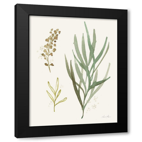 Leaf and Stem III Black Modern Wood Framed Art Print by Horn, Laura