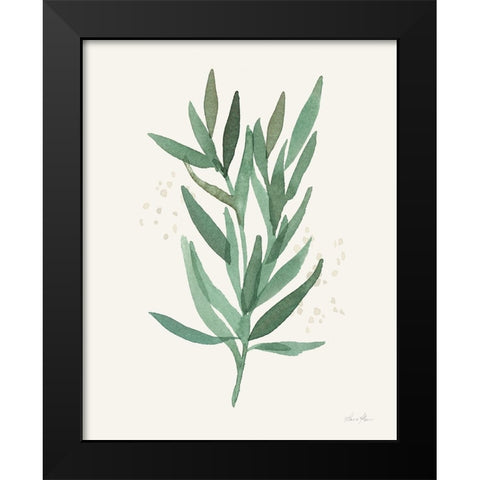 Leaf and Stem VI Black Modern Wood Framed Art Print by Horn, Laura