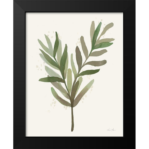 Leaf and Stem VIII Black Modern Wood Framed Art Print by Horn, Laura