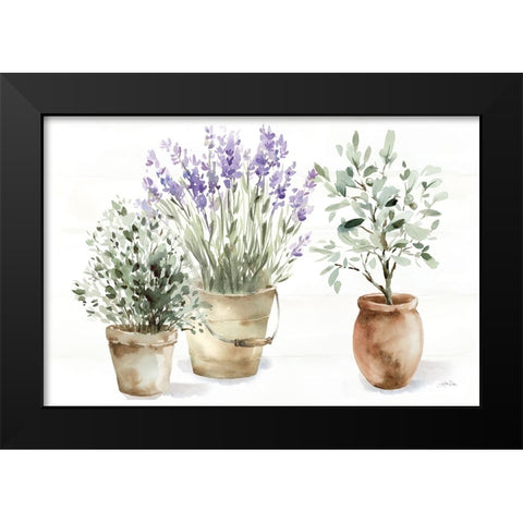 Farmhouse Still Life Black Modern Wood Framed Art Print by Pete, Katrina