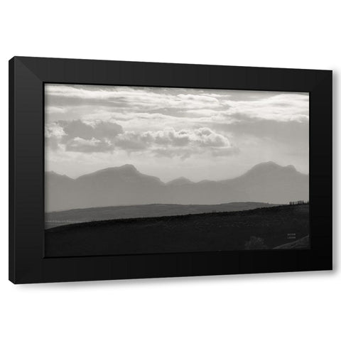 Mountain Layers Black Modern Wood Framed Art Print by Larson, Nathan