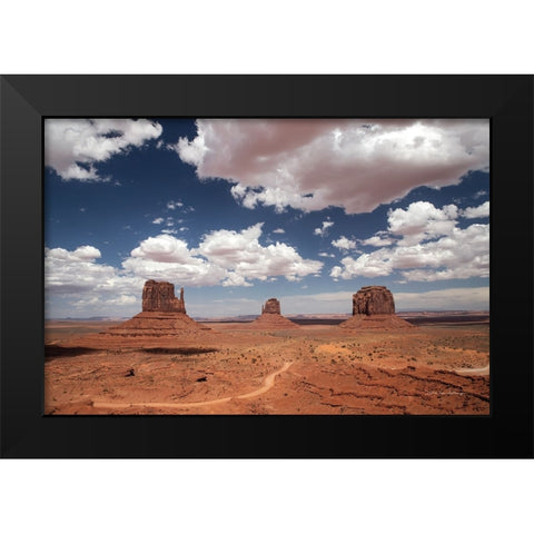 Monument Valley I Black Modern Wood Framed Art Print by Van Swearingen, Debra
