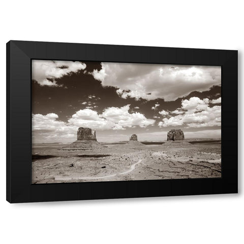 Monument Valley I Sepia Black Modern Wood Framed Art Print by Van Swearingen, Debra