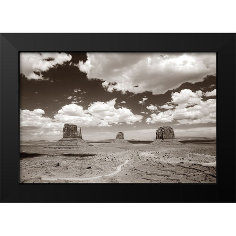 Monument Valley I Sepia Black Modern Wood Framed Art Print by Van Swearingen, Debra