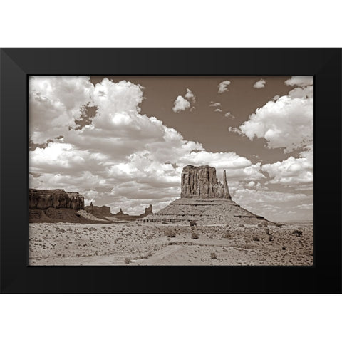 Monument Valley II Sepia Black Modern Wood Framed Art Print by Van Swearingen, Debra