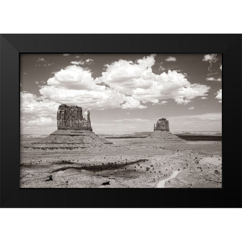 Monument Valley IV Sepia Black Modern Wood Framed Art Print by Van Swearingen, Debra