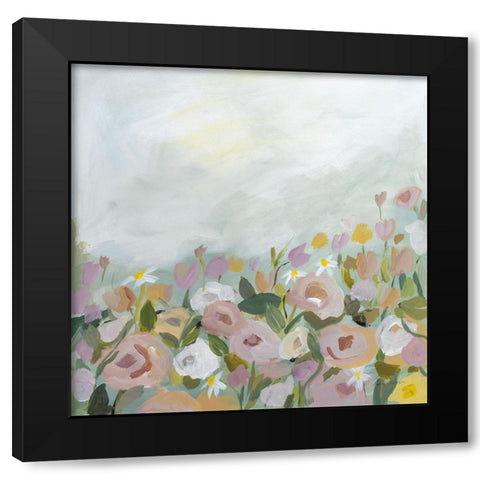 Blooming Landscape Black Modern Wood Framed Art Print with Double Matting by Munger, Pamela