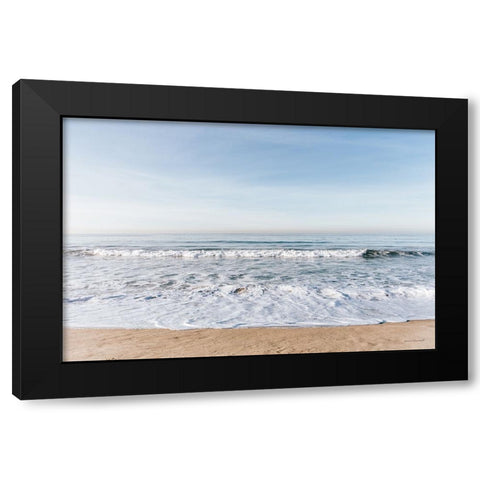 Santa Monica Beach I Black Modern Wood Framed Art Print by Marshall, Laura