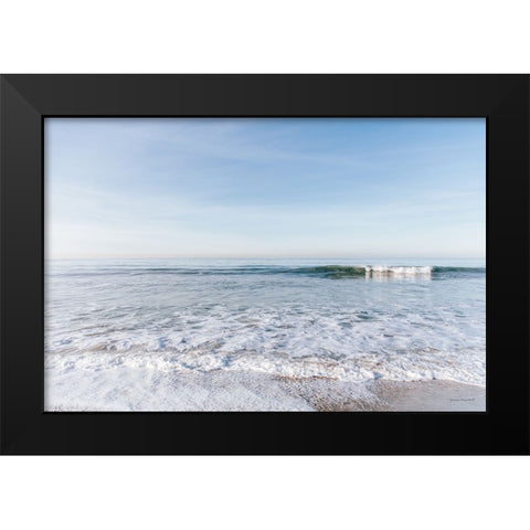 Santa Monica Beach III Black Modern Wood Framed Art Print by Marshall, Laura