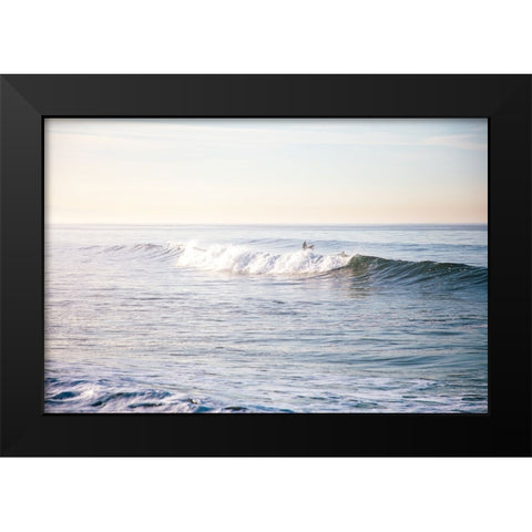 Santa Monica Beach IV Black Modern Wood Framed Art Print by Marshall, Laura
