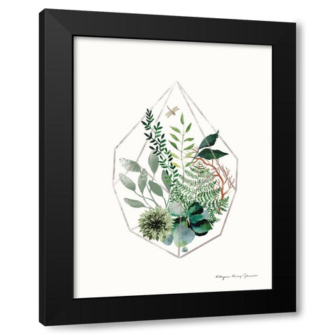 Terrarium Black Modern Wood Framed Art Print by Kucwaj-Tybur, Kasia
