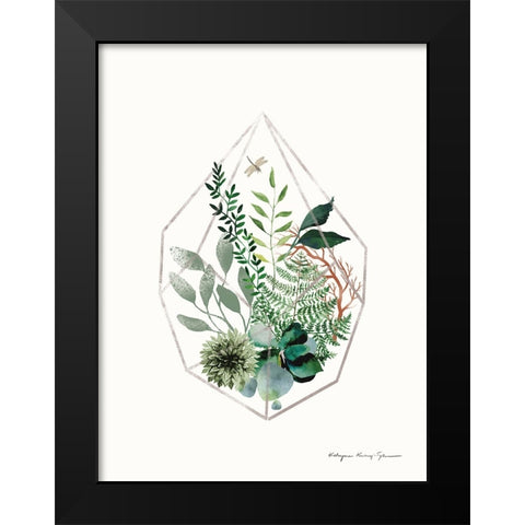 Terrarium Black Modern Wood Framed Art Print by Kucwaj-Tybur, Kasia
