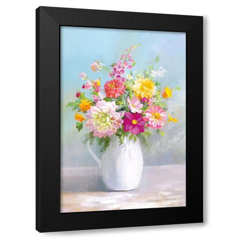 Country Bouquet I Black Modern Wood Framed Art Print with Double Matting by Nai, Danhui