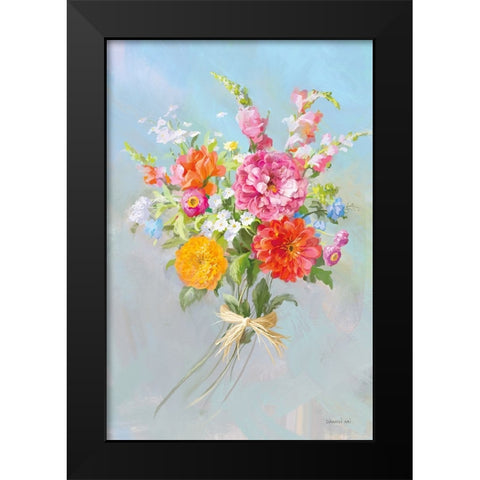 Country Bouquet II v2 Black Modern Wood Framed Art Print by Nai, Danhui