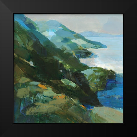 Rocky Shoreline I Black Modern Wood Framed Art Print by Nai, Danhui