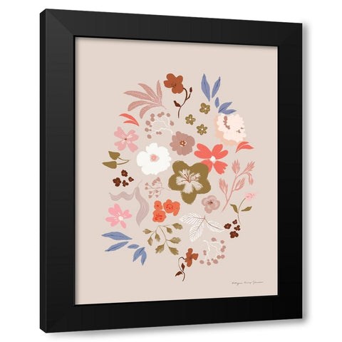 Fleurette IV Black Modern Wood Framed Art Print with Double Matting by Kucwaj-Tybur, Kasia