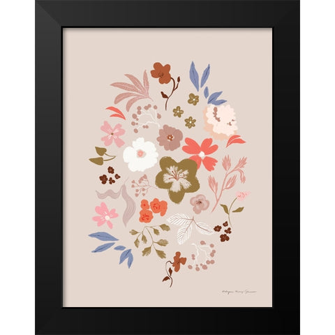 Fleurette IV Black Modern Wood Framed Art Print by Kucwaj-Tybur, Kasia