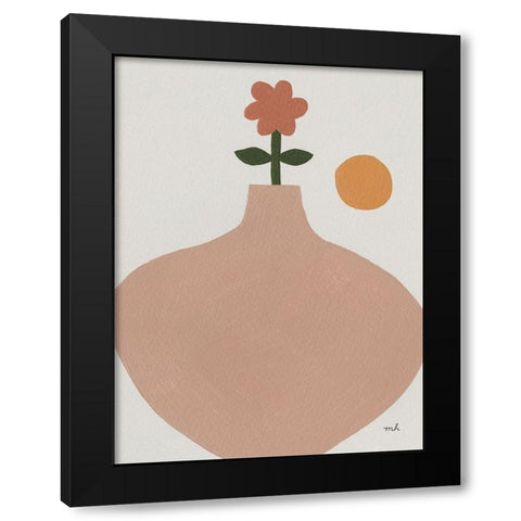 Flora I Black Modern Wood Framed Art Print with Double Matting by Hershey, Moira
