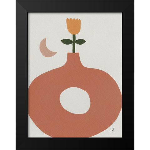 Flora II Black Modern Wood Framed Art Print by Hershey, Moira