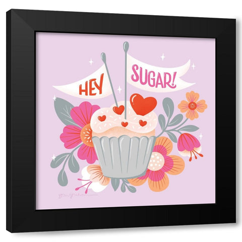 Sweet Hearts II Black Modern Wood Framed Art Print with Double Matting by Graham, Gia