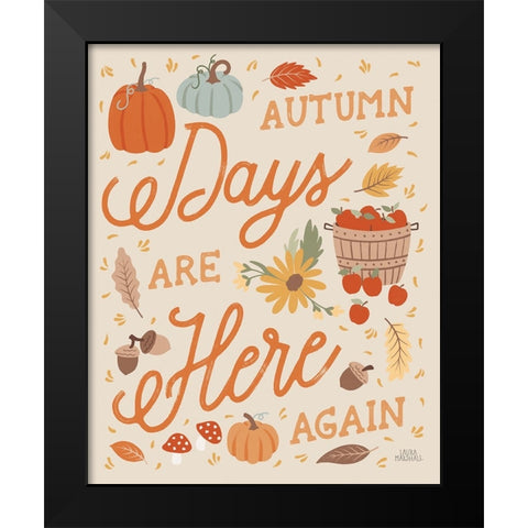 Harvest Wishes VI Black Modern Wood Framed Art Print by Marshall, Laura