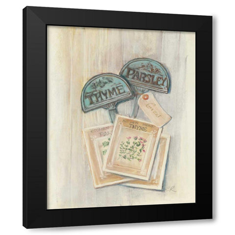 Seed Packs Black Modern Wood Framed Art Print by Rowan, Carol